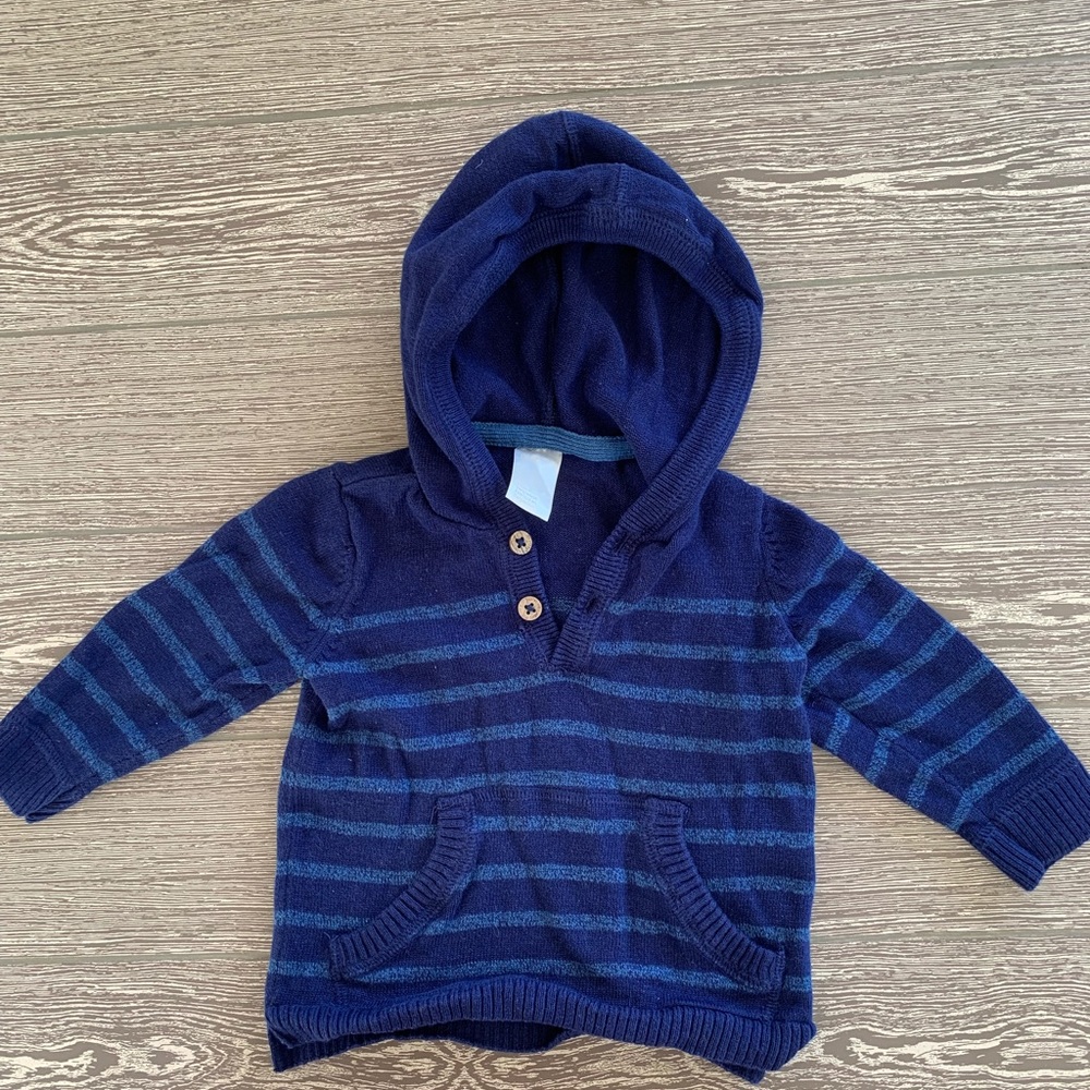 H&M striped baby sweater with hood